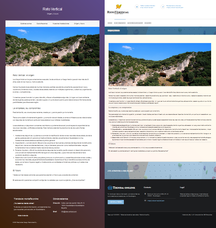 Portada antigua y nueva