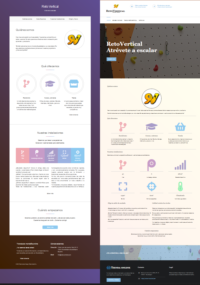 Portada antigua y nueva